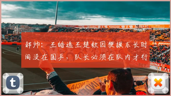 郝帅：王皓选王楚钦因樊振东长时间没在国乒，队长必须在队内才行